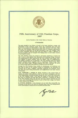 Fifth Anniversary of USA Freedom Corps, 01/29/2007 [Version 2]