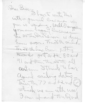 Letter from Mary Paxton to Bess Wallace
