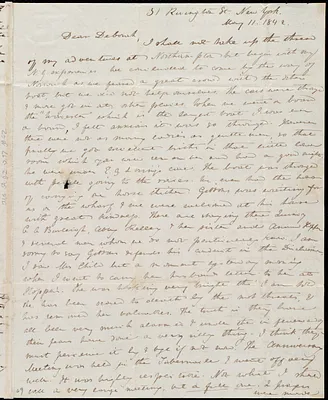 Letter from Anne Warren Weston, 31 Rivington St., New York, to Debora Weston and Lucia Weston, May 11, 1842