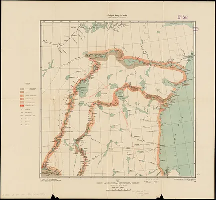Map of Doobaunt and Kazan Rivers and northwest coast of Hudson Bay