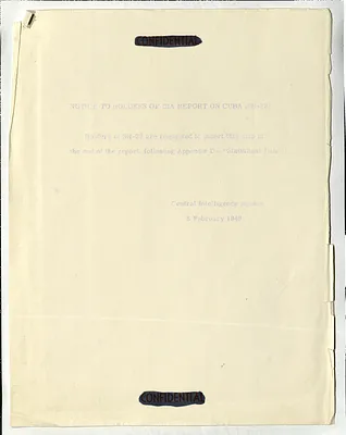 Memorandum from the Central Intelligence Agency with Attachment