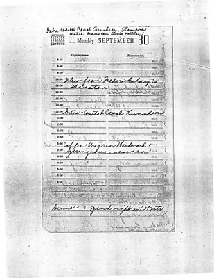 Lyndon Johnson's 1957 Desk Diary, beginning 9/30/1957