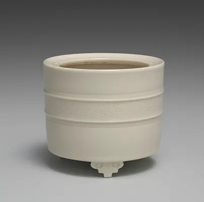 Incense Burner with Flowers and Dots