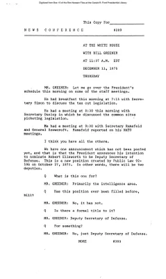 Press Secretary Briefings, 12/11/75