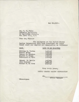 Letters Sent to Dr. F.B. Flinn [Dr. Frederick B. Flinn], May 20, 1948