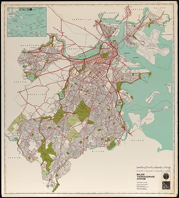 Major thoroughfare system, city of Boston, July 1979