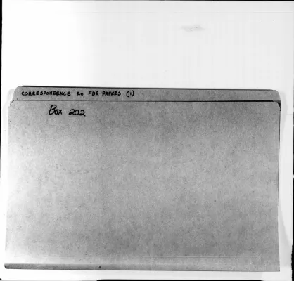 Tully, Grace Correspondence - re FDR Papers (1)