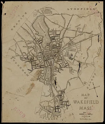 Map of Wakefield Mass.