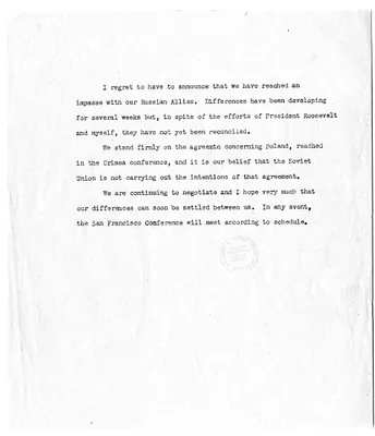 Fragment of Remarks