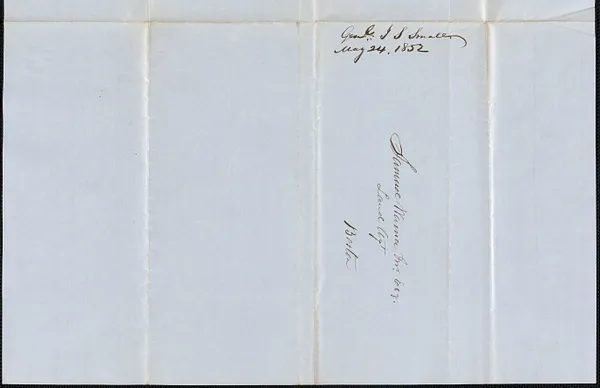 Isaac S. Small to Samuel Warner, 24 May 1852