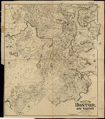 Map of the city of Boston and vicinity