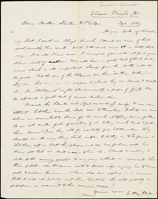 Letter from Elizur Wright, New York, to Amos Augustus Phelps, 1839 Feb[ruary]