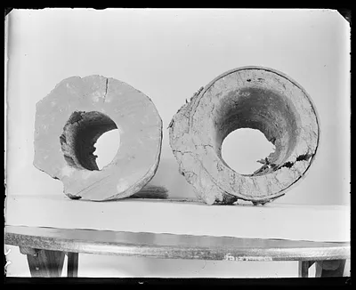 Distribution Department, Jamaica Pond Aqueduct log, Boston, Mass., ca. 1890-1899