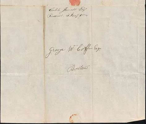 Caleb Jewett to George Coffin, 26 January 1824