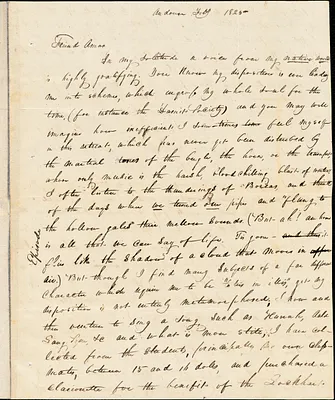 Letter from Harriet Beecher Stowe, [Andover, Massachusetts], to William Lloyd Garrison, 1825 Feb[ruar]y