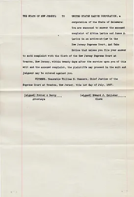 Summons, July 1, 1927