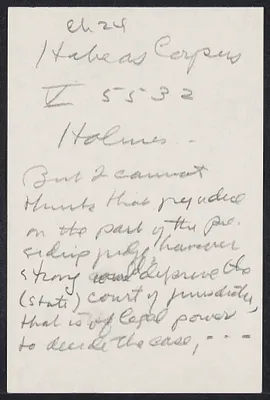 Herbert Brutus Ehrmann Papers, 1906-1970. Sacco-Vanzetti. Osmond K. Fraenkel: "Sacco-Vanzetti Revisited". Box 12, Folder 12, Harvard Law School Library, Historical & Special Collections