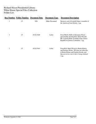 WHSF: Returned, 1-15