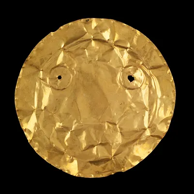 Pectoral Ornament with Crimped Edge and Dots