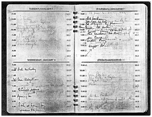 Lyndon Johnson's 1947 Desk Diary, beginning 1/7/1947