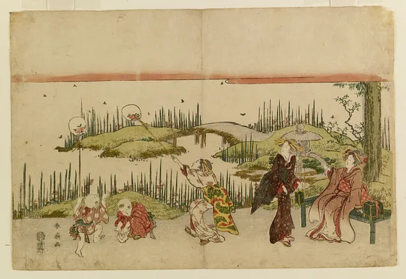 Women and Children Catching Fireflies