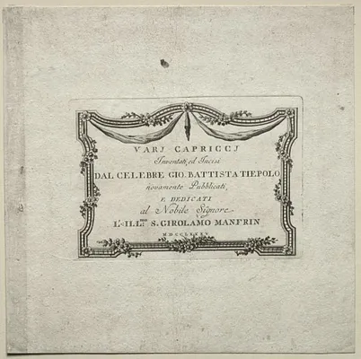 Various Caprices:  Title Page
