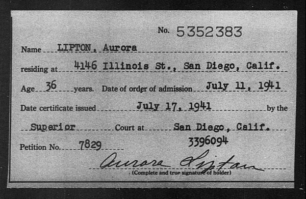 Lipton, Aurora - 1941