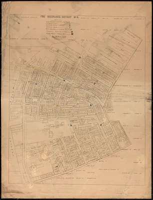 Fire insurance district atlas showing the fire insurance districts of the city of Boston