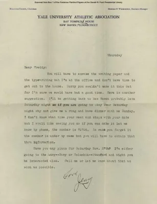 Ford, Gerald R. Letter, 10/28/1937
