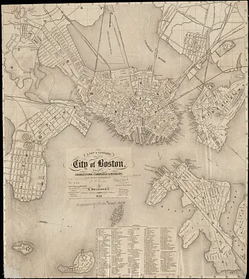 A new & complete map of the city of Boston, with part of Charlestown, Cambridge & Roxbury