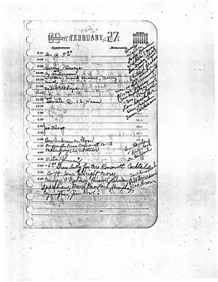 Lyndon Johnson's 1956 Desk Diary I, beginning 2/27/1956