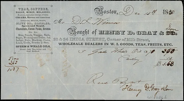 Miscellaneous household receipts