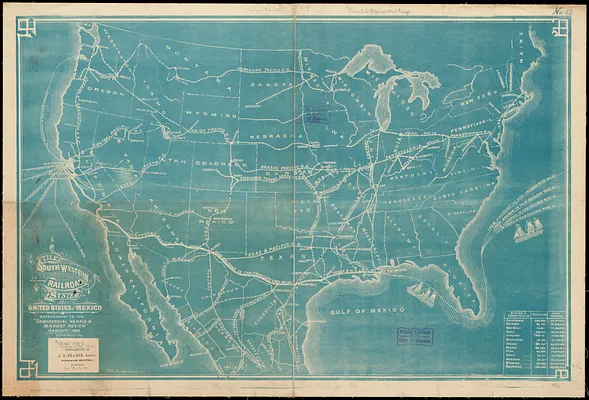 The southwestern railroad system United States and Mexico