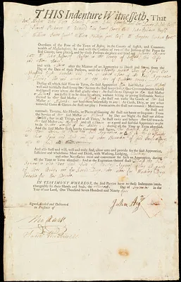 Susanna Farmer indentured to apprentice with John Austin of Boston, 30 September 1794