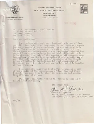 Letters Received to C.W. Wallhausen, February 16, 1946