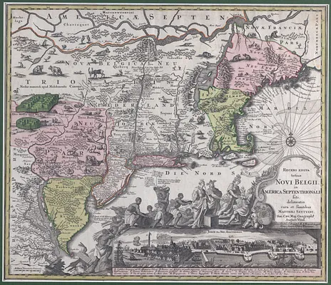 Recens edita totius Novi Belgii in America Septentrionali fiti
