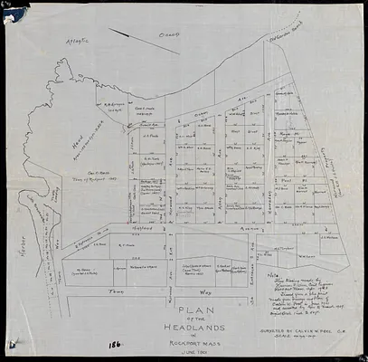 Plan of the headlands in Rockport, Mass.