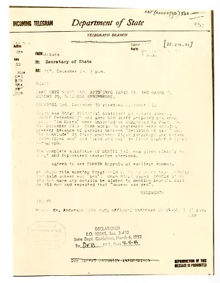Telegram from George Wadsworth to Secretary of State Dean Acheson