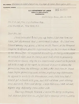 Letters Received to C.B. Lee, December 12, 1928