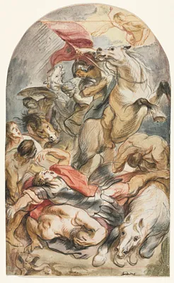 The Conversion of Saul with Horseman and Banner