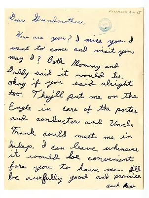 Letter from David Wallace to Madge Gates Wallace