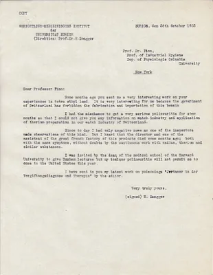Letters Sent to Prof. Dr. Flinn [Dr. Frederick B. Flinn], October 28, 1925