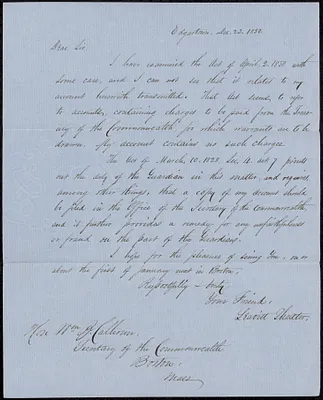 Chappaquiddick and Christiantown Accounts and Correspondence, 1850