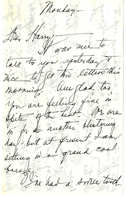 Letter from Bess W. Truman to Harry S. Truman
