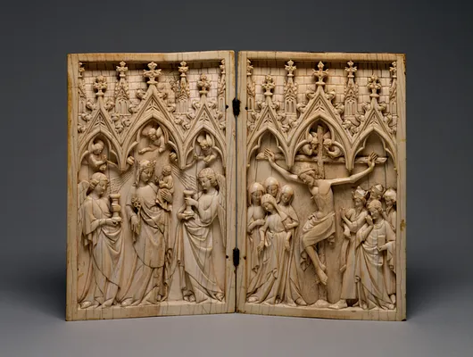 Diptych with the Virgin and Child, and the Crucifixion