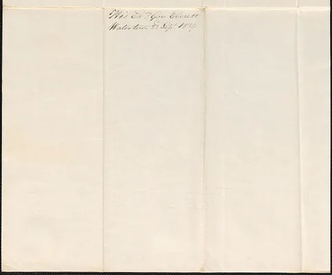 Edward Everett to George Coffin, 23 September 1839