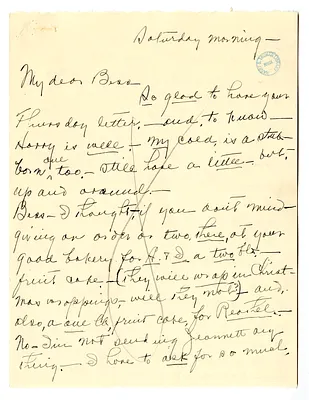 Letter from Madge Gates Wallace to Bess W. Truman