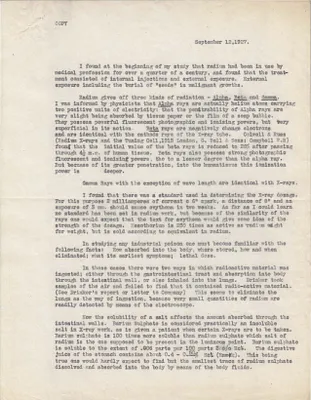 Report, September 12, 1927
