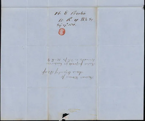 Henry E. Prentiss to Samuel Warner, 27 September 1851