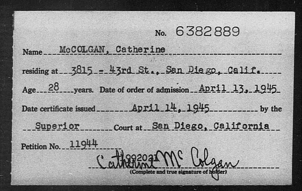 McColgan, Catherine - 1945